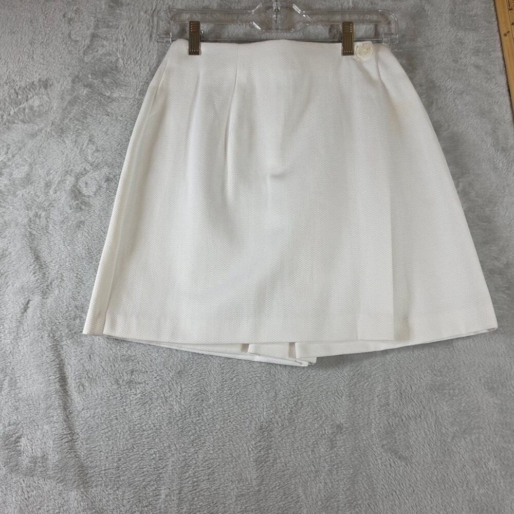 NWT Wildlife Sportswear Petite 8 White Textured Skort USA Golf Tennis Skirt
